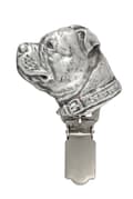 Miniatyrbillede 2 af 9: Staffordshire Bull Terrier, Staffik, Staffi - broche med clips, startnummerholder, forsølvet hundeudstillingsnål fra Art-Dog