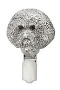 Pikkukuva 2 / 9: Bichon Frise, Tenerife Dog - rintakoru klipsillä, aloitusnumeron pidike, hopeoitu koiranäyttelypinta Art-Dog