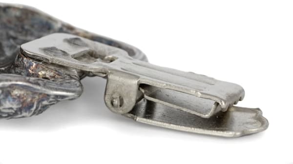 Irsk ulvehund, irsk ulvehund - broche med clips, startnummerholder, forsølvet nål til hundeudstillinger af Art-Dog