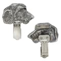 Miniatyrbillede 1 af 9: Irsk ulvehund, irsk ulvehund - broche med clips, startnummerholder, forsølvet nål til hundeudstillinger af Art-Dog