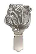 Pikkukuva 2 / 9: Englanninbulldog, Bulldog - rintakoru klipsillä, aloitusnumeron pidike, hopeoitu neula koiranäyttelyihin Art-Dog