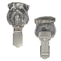 Miniatyrbillede 1 af 9: Brussels Griffon, Griffon bruxellois - broche med clips, startnummerholder, forsølvet nål til hundeudstillinger af Art-Dog