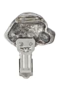 Miniatyrbillede 4 af 9: Labrador Retriever - broche med clips, startnummerholder, forsølvet nål til hundeudstillinger af Art-Dog