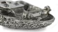 Miniatyrbillede 8 af 9: Bedlington Terrier, Rothbury Terrier - broche med clips, startnummerholder, forsølvet hundeudstillingsnål fra Art-Dog