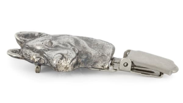 Grand Danois - brosch med klämma, startnummerhållare, silverpläterad nål för hundutställningar av Art-Dog