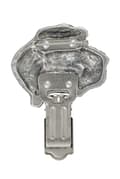 Miniatyrbillede 4 af 9: Stor Griffon Vendéen, Grand Griffon Vendéen - broche med clips, startnummerholder, forsølvet hundeudstillingsnål af Art-Dog