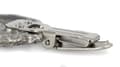 Miniatyrbillede 8 af 9: Stor Griffon Vendéen, Grand Griffon Vendéen - broche med clips, startnummerholder, forsølvet hundeudstillingsnål af Art-Dog