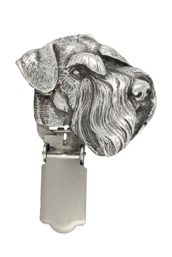 Snautseri, Snautseri I - rintakoru klipsillä, aloitusnumeron pidike, hopeoitu neula koiranäyttelyihin Art-Dog