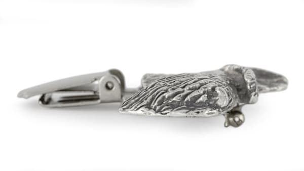 Komondor - broche med clips, startnummerholder, forsølvet nål til hundeudstillinger af Art-Dog