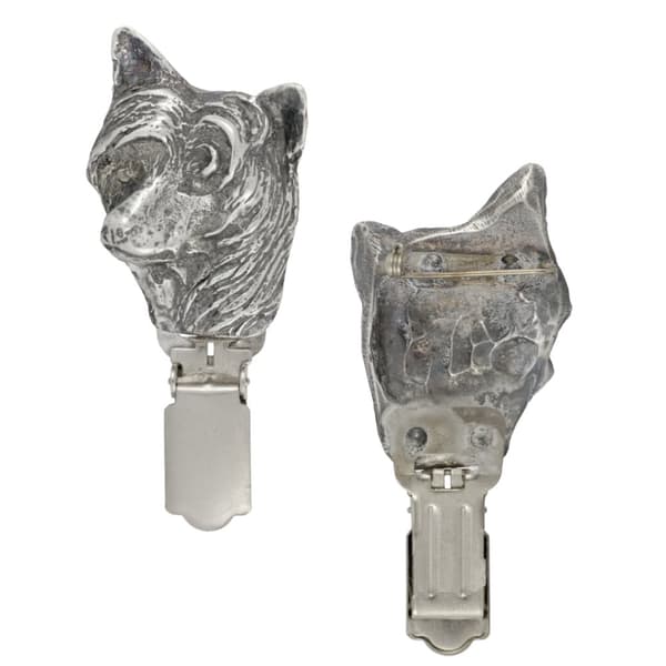 Kiinanharjakoira - rintakoru klipsillä, lähtönumeron pidike, lahja koiranäyttelyyn Art-Dog
