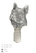 Miniatyrbillede 4 af 10: Fransk bulldog - broche med clips, startnummerholder, gave til hundeudstilling af Art-Dog