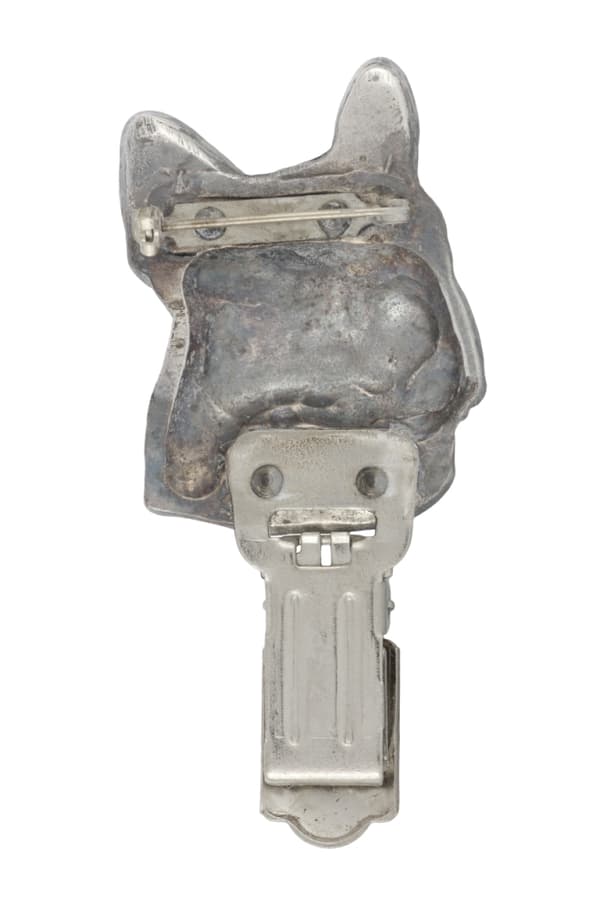 Fransk bulldog - broche med clips, startnummerholder, gave til hundeudstilling af Art-Dog
