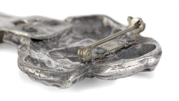 Staffordshire Bull Terrier, Staffik, Staffi - broche med clips, startnummerholder, gave til en hundeudstilling af Art-Dog