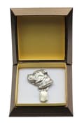 Miniatyrbillede 2 af 10: Staffordshire Bull Terrier, Staffik, Staffi - broche med clips, startnummerholder, gave til en hundeudstilling af Art-Dog