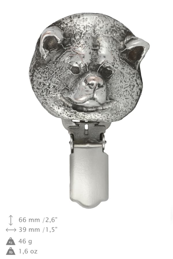 Akita, Akita Inu - rintakoru klipsillä, lähtönumeron pidike, lahja koiranäyttelyyn Art-Dog