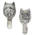 Miniatyrbillede 1 af 10: Cairn Terrier - broche med clips, startnummerholder, gave til hundeudstilling af Art-Dog