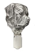 Pikkukuva 3 / 10: Rottweiler - rintakoru klipsillä, aloitusnumeron pidike, lahja koiranäyttelyyn Art-Dog