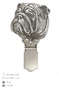 Miniatyrbillede 4 af 10: Engelsk bulldog, Bulldog - broche med clips, startnummerholder, gave til hundeudstilling af Art-Dog