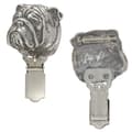 Miniatyrbillede 1 af 10: Engelsk bulldog, Bulldog - broche med clips, startnummerholder, gave til hundeudstilling af Art-Dog