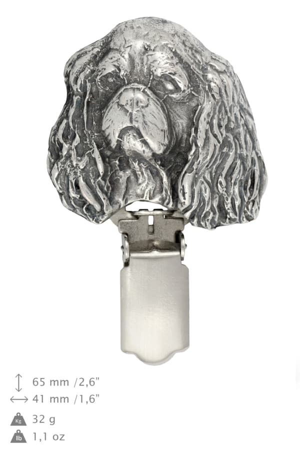 Hovawart - broche med clips, startnummerholder, gave til hundeudstilling af Art-Dog