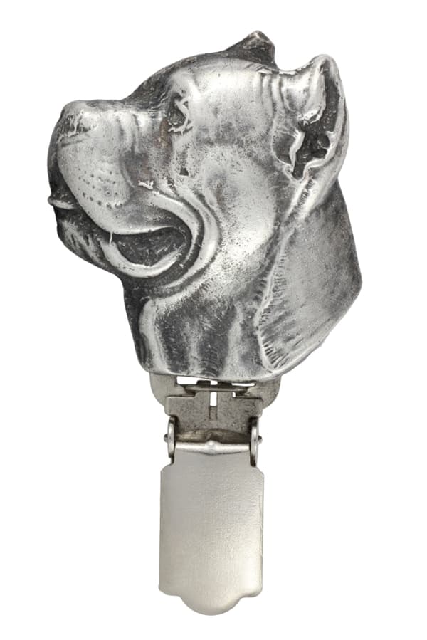 Cane Corso Italiano - broche med clips, startnummerholder, gave til en hundeudstilling af Art-Dog