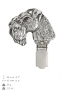 Miniatyrbillede 4 af 10: Kerry Blue Terrier, Irish Blue Terrier - broche med clips, startnummerholder, gave til en hundeudstilling af Art-Dog
