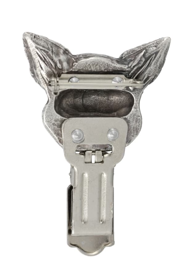 Korthåret Chihuahua I - broche med clips, startnummerholder, gave til hundeudstilling af Art-Dog