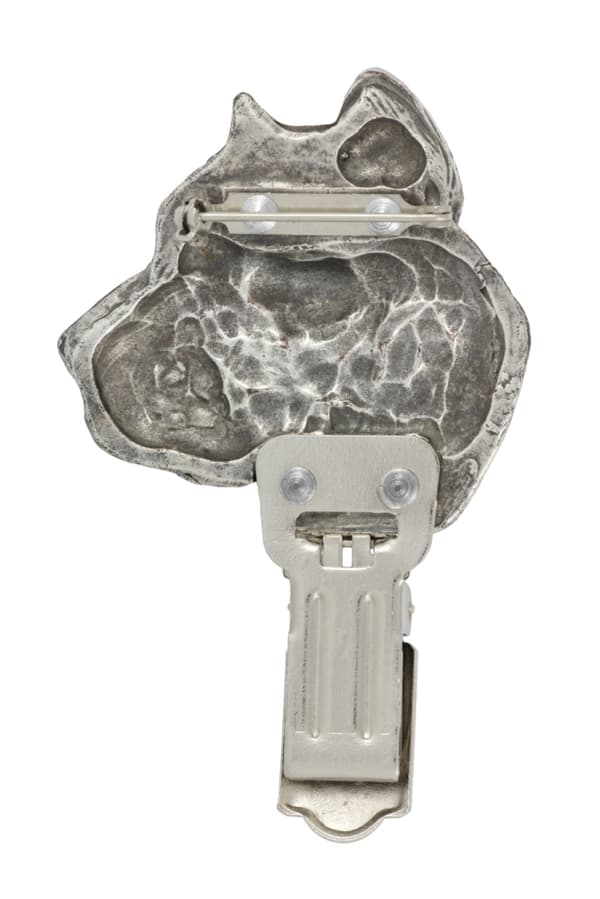 Presa Canario, Grand Danois - broche med clips, startnummerholder, gave til en hundeudstilling af Art-Dog