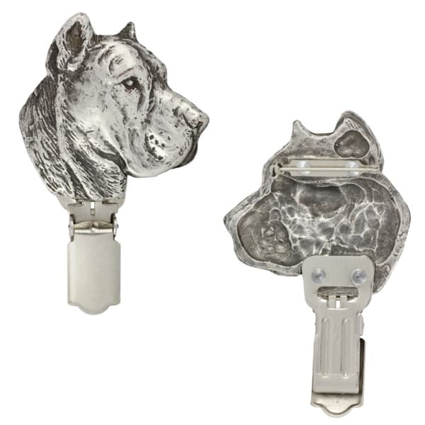Presa Canario, Grand Danois - broche med clips, startnummerholder, gave til en hundeudstilling af Art-Dog