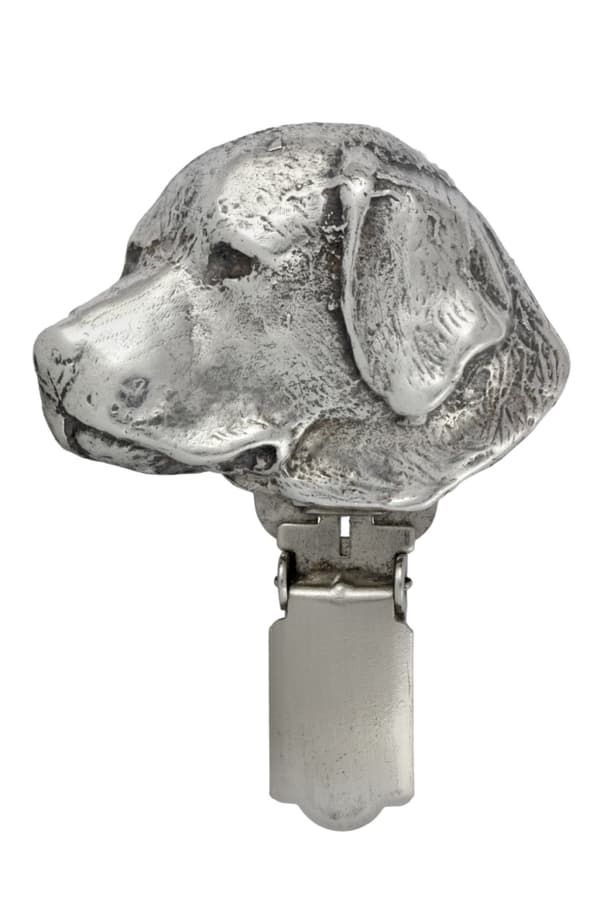 Labrador Retriever - brosch med klämma, startnummerhållare, present till hundutställning av Art-Dog