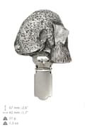 Miniatyrbillede 4 af 10: Bedlington Terrier, Rothbury Terrier - broche med clips, startnummerholder, gave til en hundeudstilling af Art-Dog