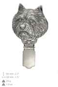 Miniatyrbillede 4 af 10: Norwich Terrier - broche med clips, startnummerholder, gave til hundeudstilling af Art-Dog