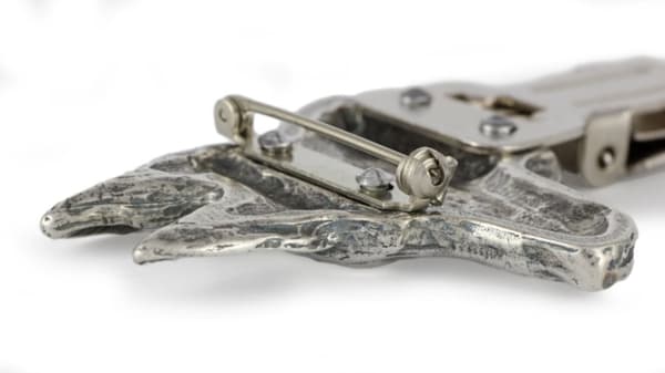 Faraos hund, maltesisk greyhound - broche med clips, startnummerholder, gave til hundeudstilling af Art-Dog