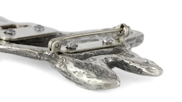 Faraos hund, maltesisk greyhound - broche med clips, startnummerholder, gave til hundeudstilling af Art-Dog