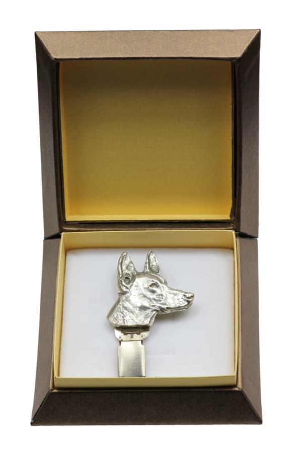 Faraos hund, maltesisk greyhound - broche med clips, startnummerholder, gave til hundeudstilling af Art-Dog