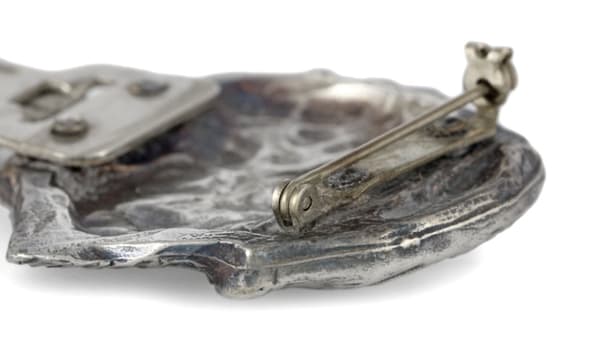 Bouvier des Flandres - broche med clips, startnummerholder, gave til hundeudstilling af Art-Dog
