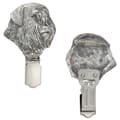 Miniatyrbillede 1 af 10: Bouvier des Flandres - broche med clips, startnummerholder, gave til hundeudstilling af Art-Dog