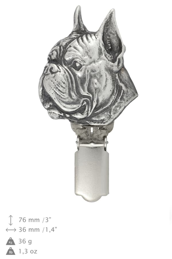 Boxer, Boxer - rintakoru klipsillä, lähtönumeron pidike, lahja koiranäyttelyyn Art-Dog