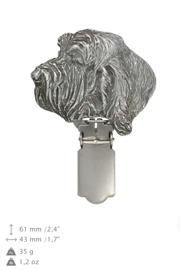 Iso Vendéen Griffon, Grand Griffon Vendéen - rintakoru klipsillä, aloitusnumeron pidike, lahja koiranäyttelyyn Art-Dog