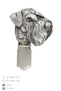 Miniatyrbillede 4 af 10: Schnauzer, Schnauzer I - broche med clips, startnummerholder, gave til hundeudstilling af Art-Dog