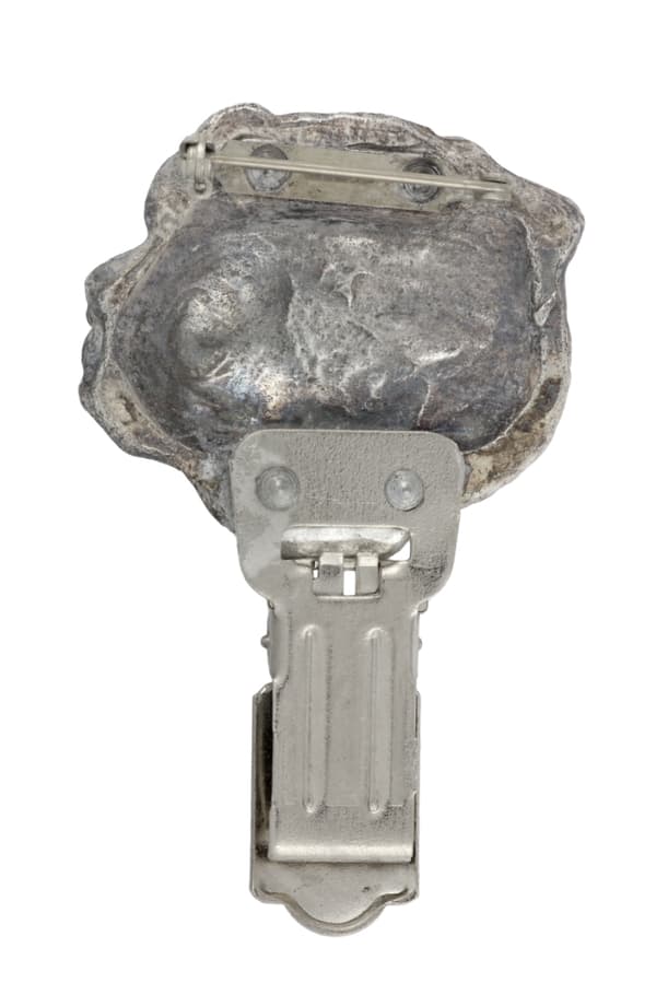Norfolk Terrier - broche med clips, startnummerholder, gave til hundeudstilling af Art-Dog