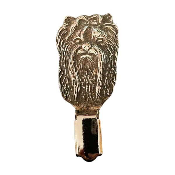 Yorkshire Terrier, York, York, Yorkie - broche med clips, startnummerholder, gave til en hundeudstilling af Art-Dog