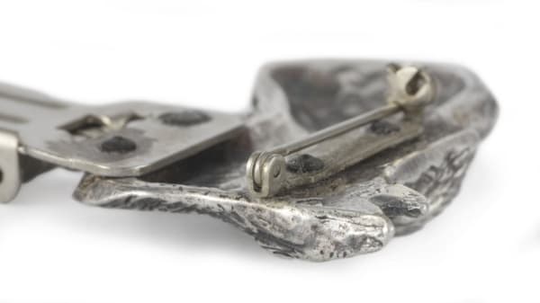 Persisk greyhound, Saluki - broche med clips, startnummerholder, gave til hundeudstilling af Art-Dog