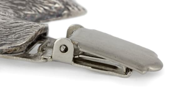 Persisk greyhound, Saluki - broche med clips, startnummerholder, gave til hundeudstilling af Art-Dog