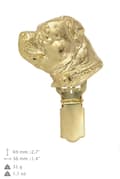 Miniatyrbillede 4 af 11: Staffordshire Bull Terrier, Staffik, Staffi - broche med clips, guldbelagt startnummerholder, elegant hundeudstillingsnål fra Art-Dog