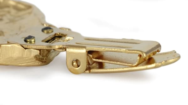 Staffordshire Bull Terrier, Staffik, Staffi - broche med clips, guldbelagt startnummerholder, elegant hundeudstillingsnål fra Art-Dog