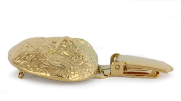 Bichon Frise, Tenerife Dog - broche med clips, forgyldt holder til startnummer, elegant nål til hundeudstilling af Art-Dog
