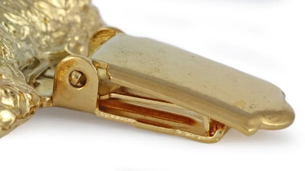 Irsk ulvehund, irsk ulvehund - broche med clips, guldbelagt startnummerholder, elegant hundeudstillingsnål fra Art-Dog