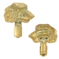 Miniatyrbillede 1 af 11: Irsk ulvehund, irsk ulvehund - broche med clips, guldbelagt startnummerholder, elegant hundeudstillingsnål fra Art-Dog