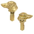 Miniatyrbillede 1 af 11: Korthåret gravhund - broche med clips, guldbelagt holder til startnummer, elegant nål til hundeudstilling af Art-Dog